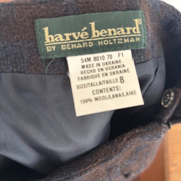 Vintage Harvé Benard Long Wool Preppy Skirt size 8 - Picture 4 of 4